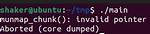 Munmap_Chunk(): Invalid Pointer