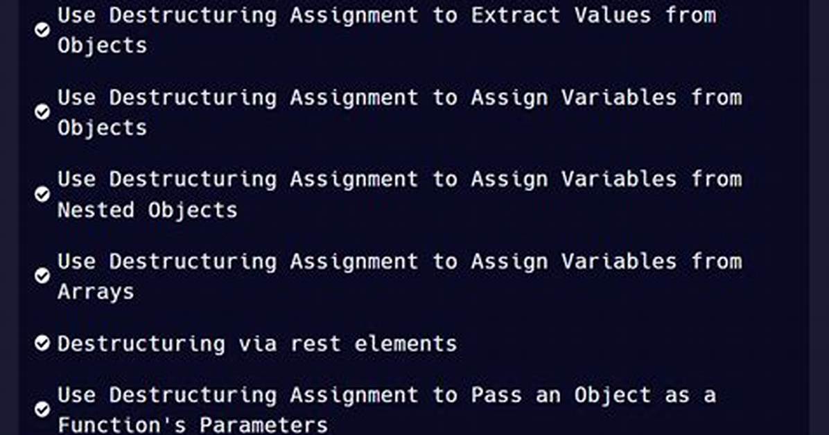 Must Use Destructuring Props Assignment [Duplicate]