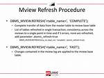 Mview Refresh Error While Doing Force Refresh