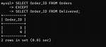 Mysql Except Equivalent