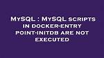 Mysql Scripts in Docker-Entrypoint-Initdb Are Not Executed