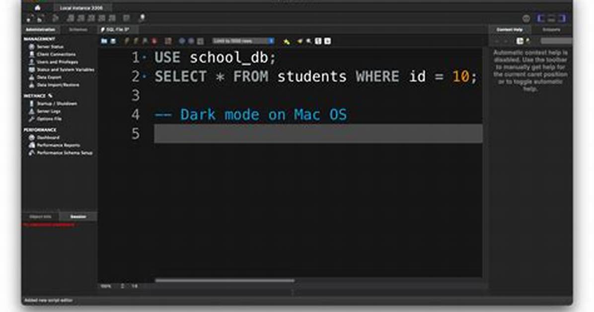 Mysql Workbench Dark Theme