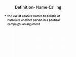 Name Calling Definition