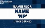 Nameerror: Name 'Glob' Is Not Defined