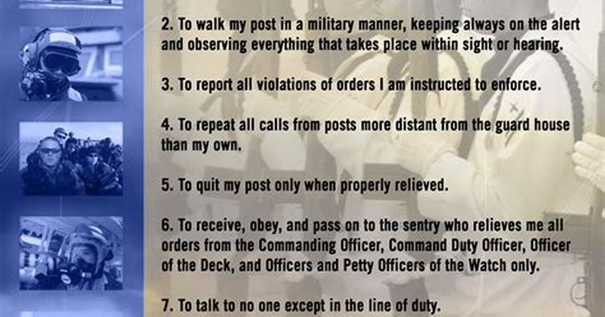 Navy General Orders