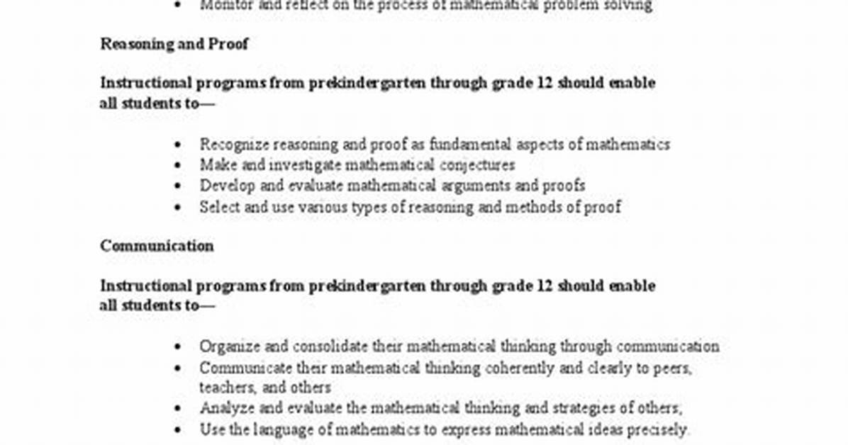 Nctm Standards