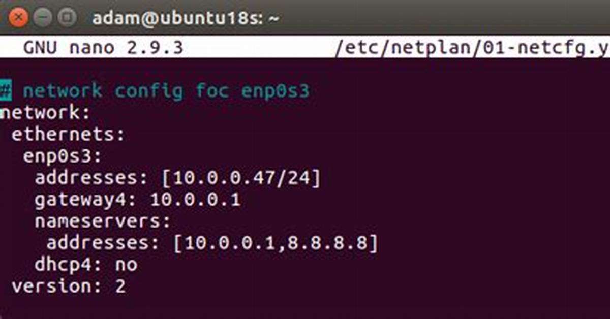 Need Example Netplan Yaml for Static Ip [Closed]