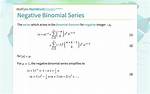 Negative Exponents in Binomial Theorem