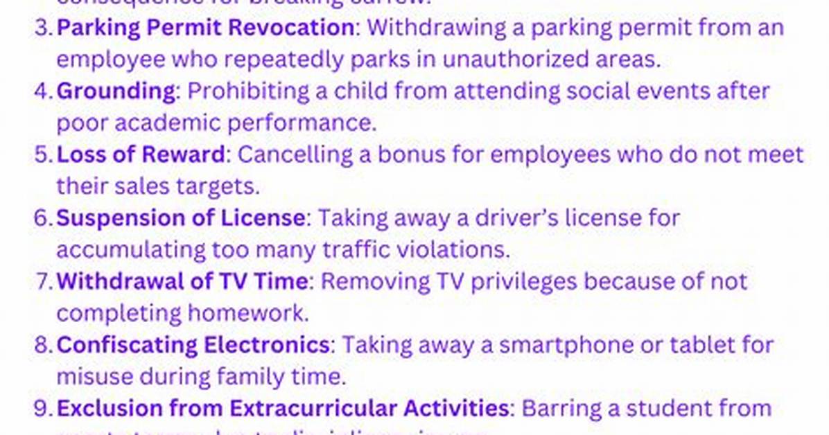 Negative Punishment Examples
