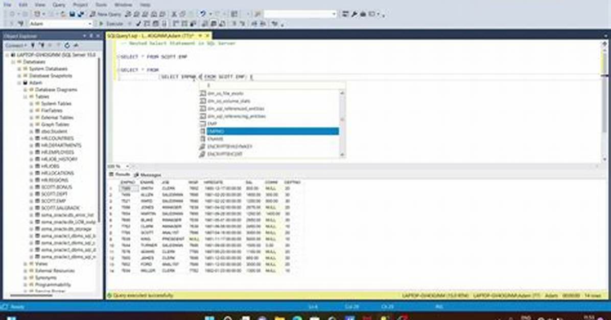 Nested Select Statement in Sql Server