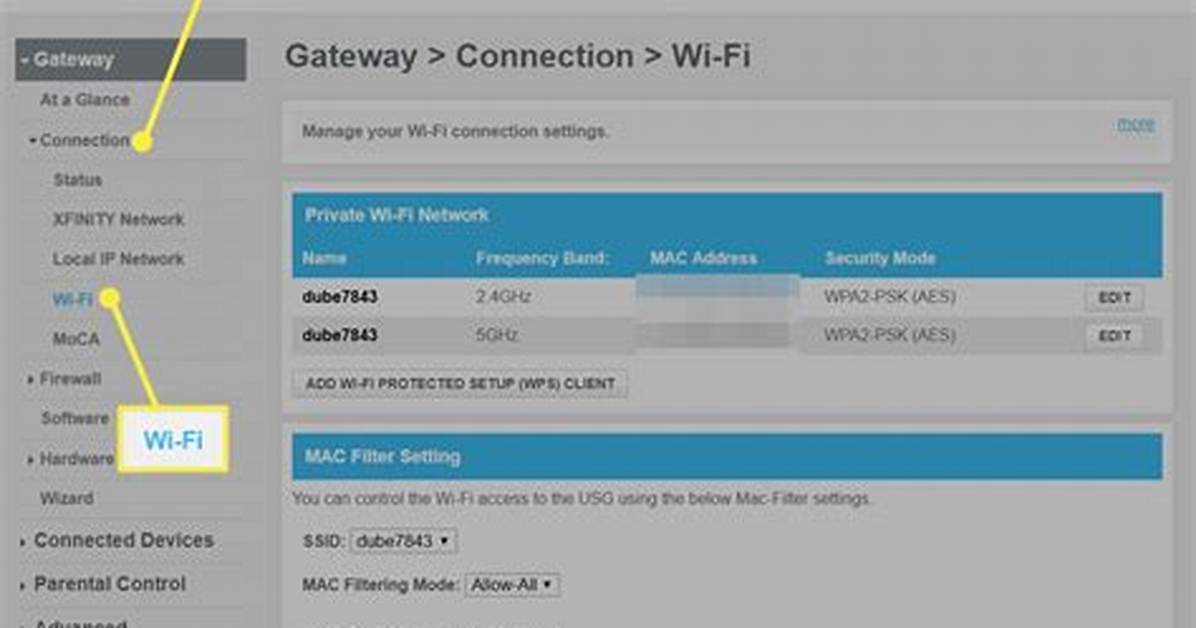 Network Security Key Xfinity