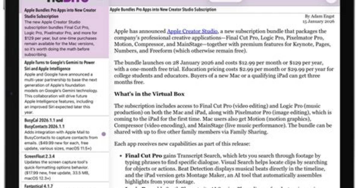 News Tidbits
