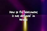 Next. Js: Document Is Not Defined