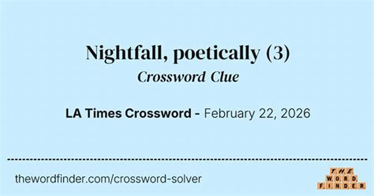 Nightfall Poetically