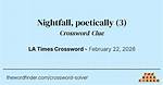 Nightfall Poetically