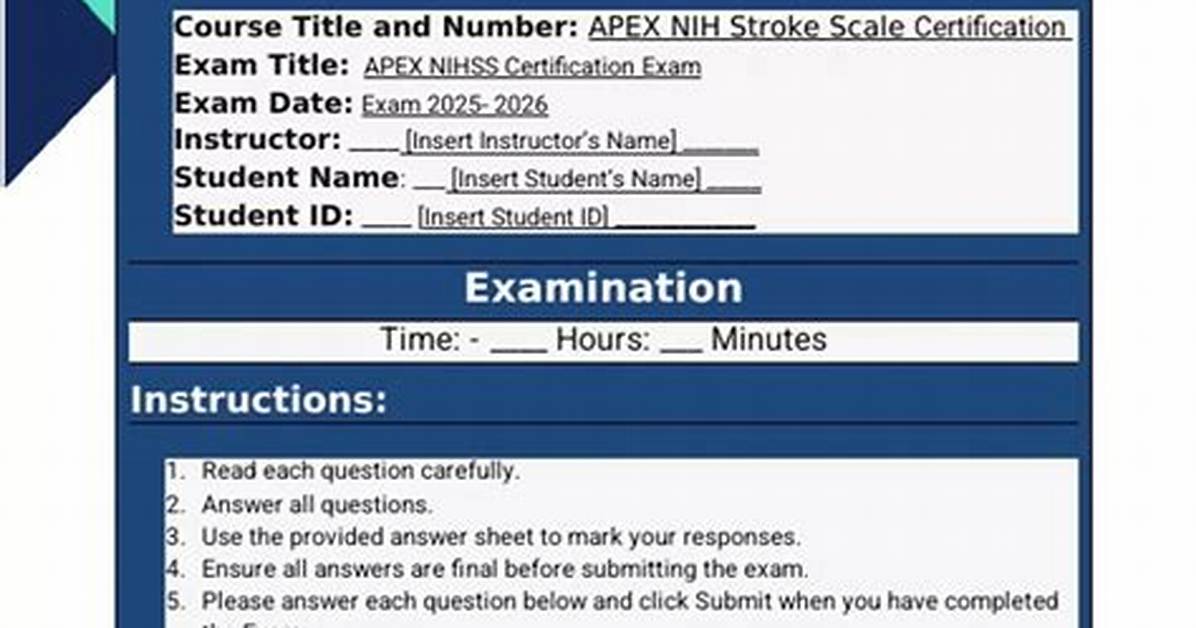 Nihss Certification Test