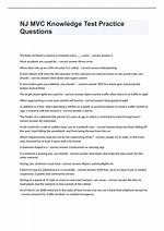 Nj Knowledge Test Practice