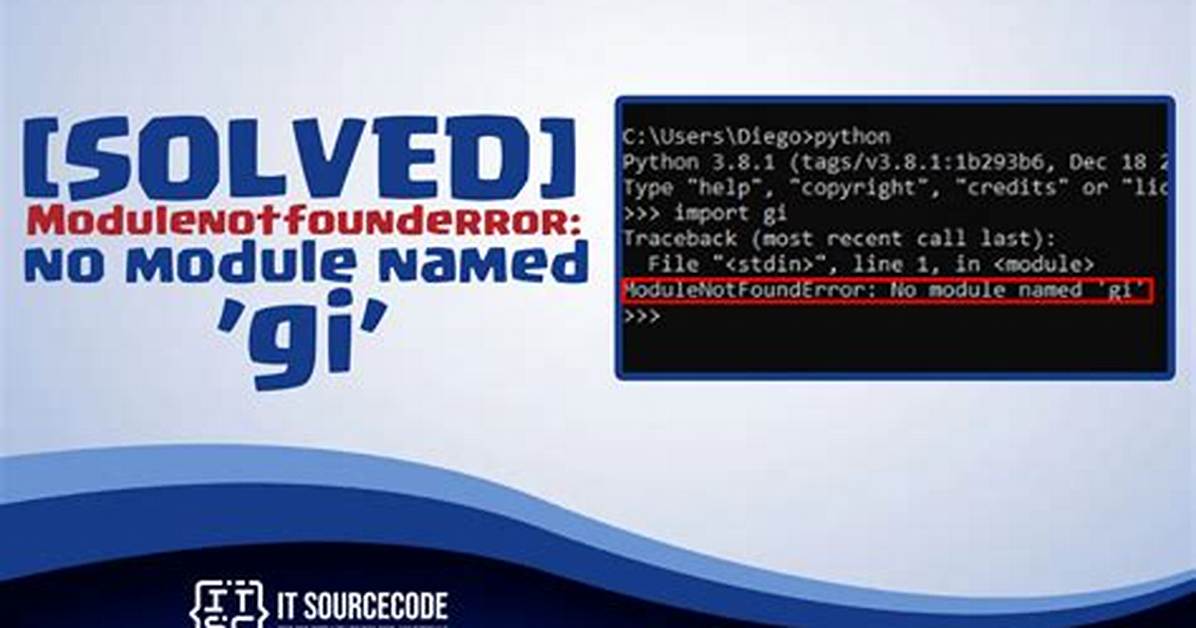 No Module Named Gi