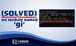 No Module Named Gi