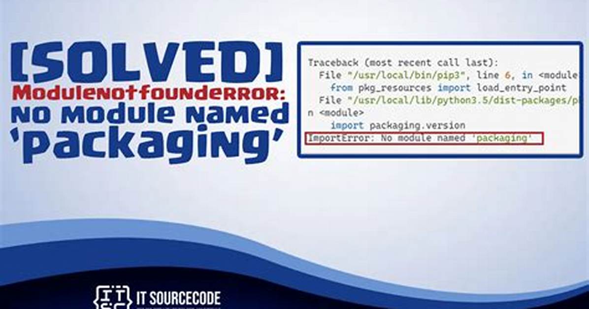 No Module Named Packaging