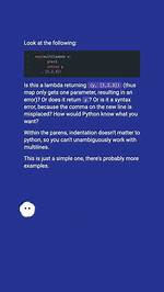 No Multiline Lambda in Python: Why Not?