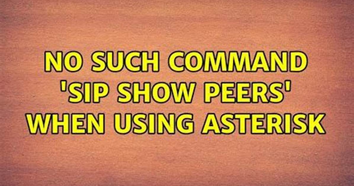 No Such Command 'Sip Reload' When Using Asterisk 18