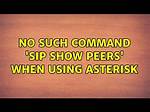 No Such Command 'Sip Reload' When Using Asterisk 18