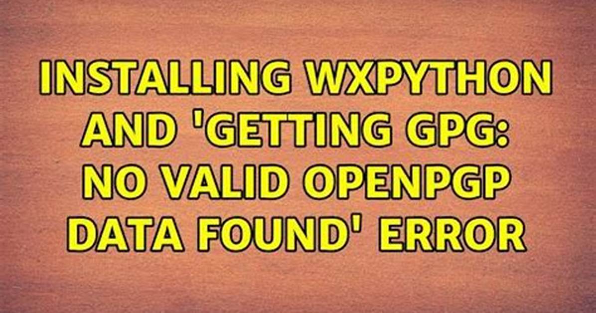 "No Valid Openpgp Data Found" Error Installing Docker