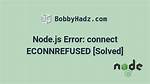 Node. Js Error: Connect Econnrefused