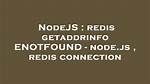 Node. Js Getaddrinfo Enotfound