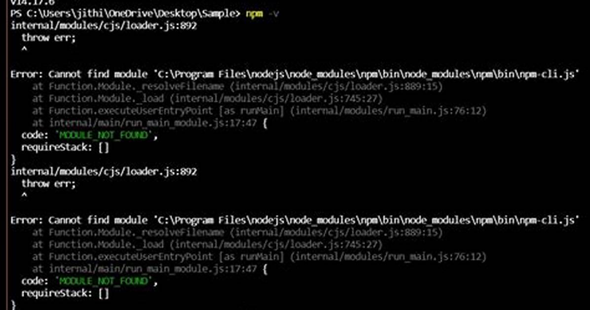 Node. Js Node: Internal/Modules/Cjs/Loader:936 Error While Trying to Use Discord. Js