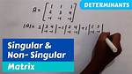 Non-Singular Matrix, Determinants