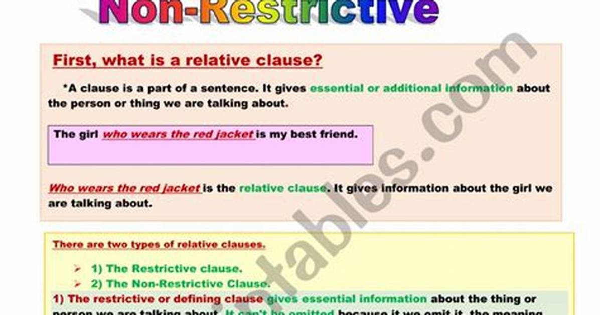 Nonrestrictive Clause