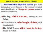 Nonrestrictive
