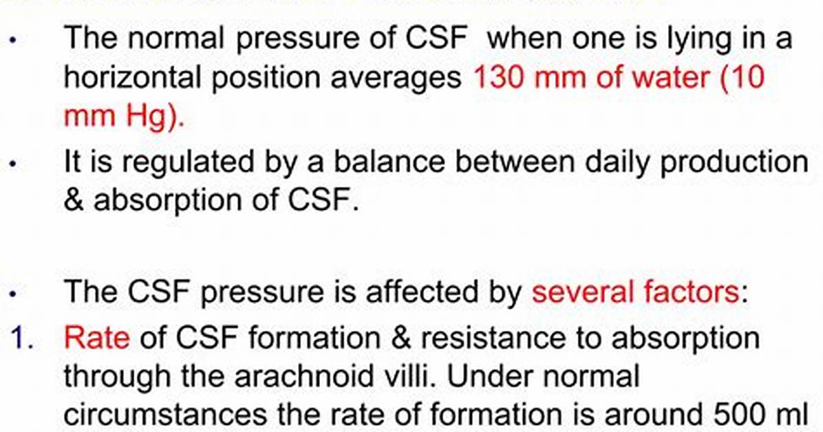 Normal Csf Pressure