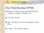 Normal Post Void Residual