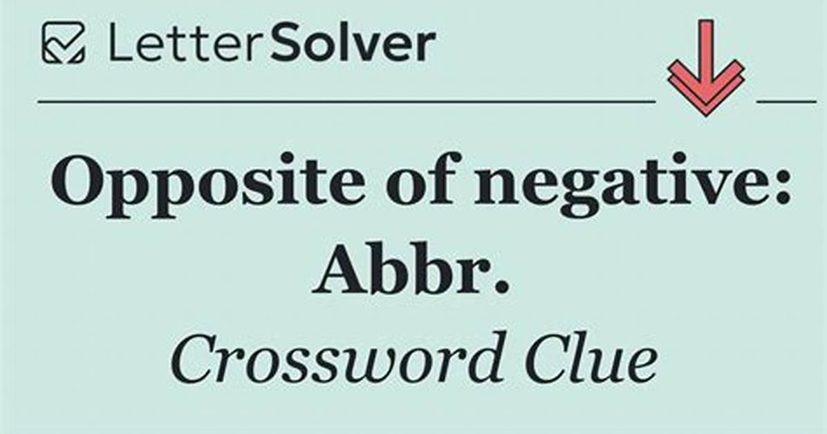 Not Negative: Abbr.