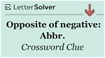 Not Negative: Abbr.
