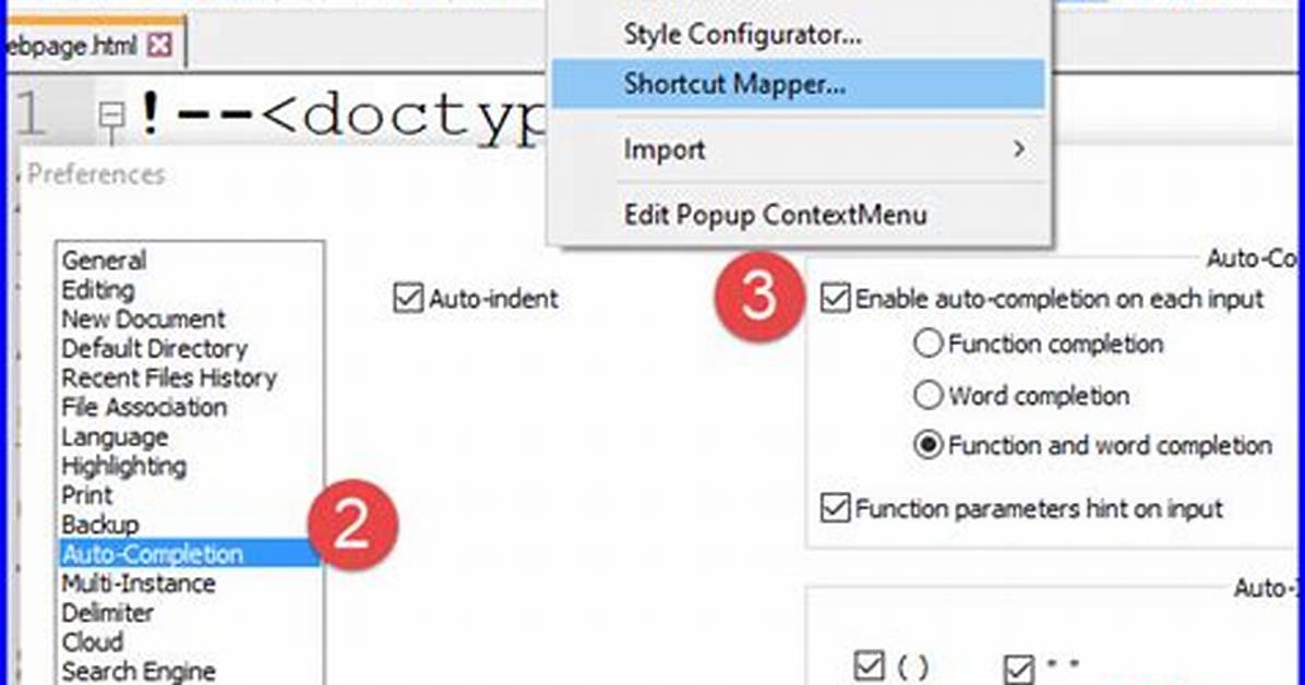 Notepad++ Auto Completion Does Not Work