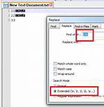 Notepad++ Replace with New Line