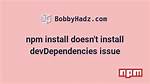 Npm Install Won't Install devDependencies