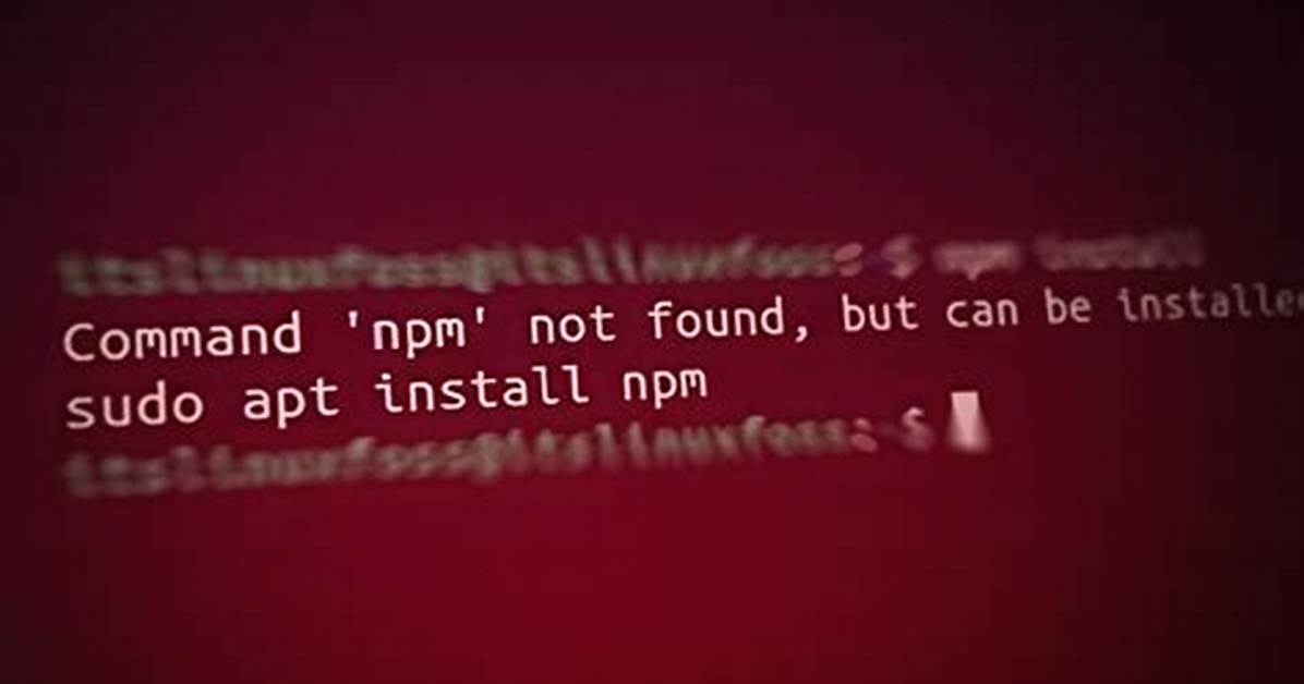 Npx Command Not Found