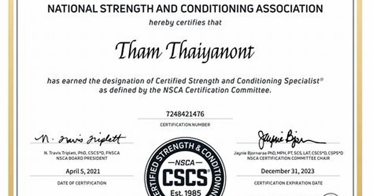 Nsca Certification