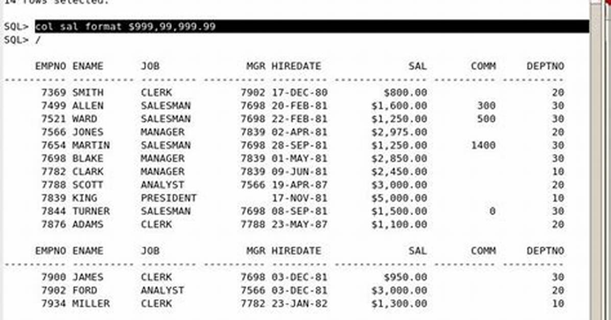 Number Format in Oracle Sql