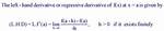 Numerically Calculate the Second "Left Hand" Derivative