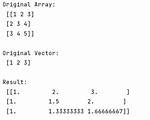 Numpy: Divide Each Row by a Vector Element