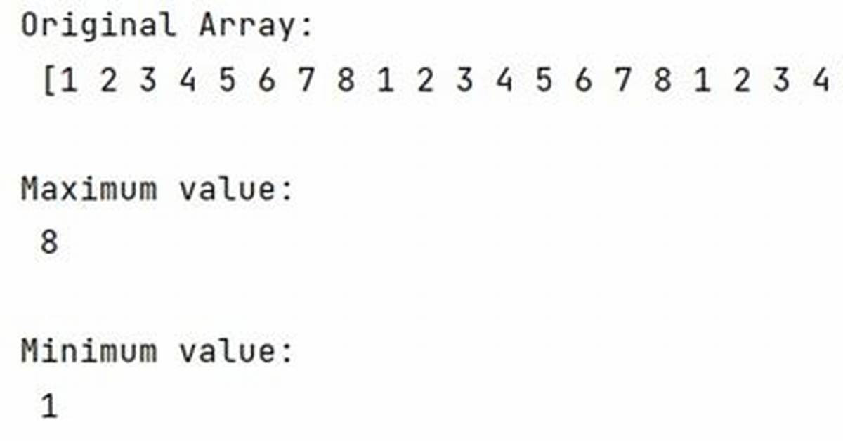 Numpy: Function for Simultaneous Max() and Min()