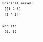 Numpy Minimum in (Row, Column) Format
