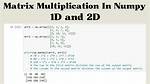 Numpy Where() on a 2D Matrix