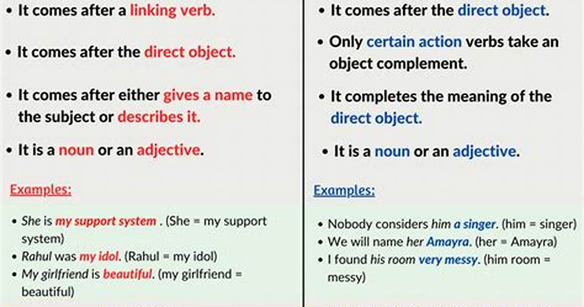 Object Complement Examples